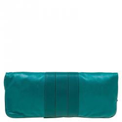 مملوكة مسبقًا حقيبة غوتشي غطاء قلاب لوسي شراشيب بامبو جلد خضراء