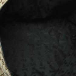 Pre Owned Gucci Beige/Black GG Canvas Shopper Tote