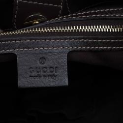 Pre Owned حقيبة يد غوتشي ميكس كانفاس مقوى كريستال GG عاجية/ بنية