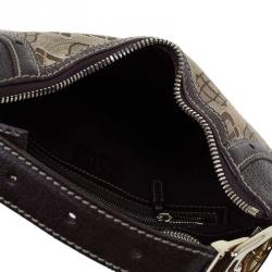 Pre Owned حقيبة غوتشي ميني كانفاس مطبوع هورسبيت عاجية/ بيج