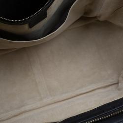 Pre Owned Gucci Black Leather Medium 1973 Top Handle Bag