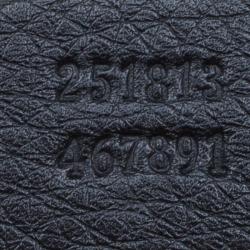 Pre Owned Gucci Black Leather Medium 1973 Top Handle Bag