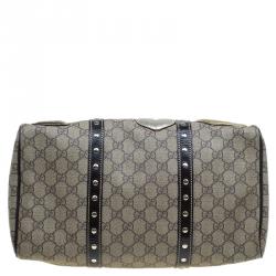 مملوكة مسبقًا Gucci Beige/Ebony GG Supreme Coated Canvas Medium Hearts Joy Boston Bag