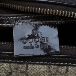 مملوكة مسبقًا Gucci Beige/Ebony GG Supreme Coated Canvas Medium Hearts Joy Boston Bag