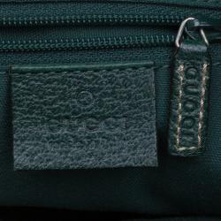Pre Owned Gucci Beige/Green GG Canvas Small Handle Web Satchel