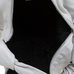 Pre Owned Gucci Off White Leather Medium Jungle Hobo