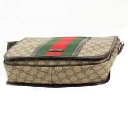 Pre Owned Gucci GG Plus Canvas Web Messenger Bag 