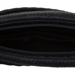 مملوكة مسبقًا حقيبة كلاتش غوتشي حمالة معصم بليسي حرير سوداء