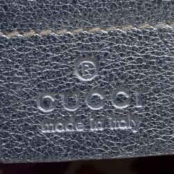 مملوكة مسبقًا Gucci Silver Guccissima Leather Medium Horsebit Pelham Shoulder Bag