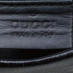 مملوكة مسبقًا حقيبة كلاتش غوتشي حمالة معصم بوب نايت جلد سوداء ميتالك