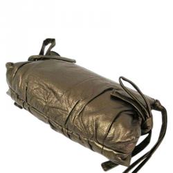 مملوكة مسبقًا حقيبة كلاتش غوتشي هيستريا جلد كاكي ميتالك