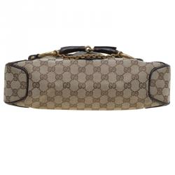 Pre Owned حقيبة كتف غوتشي هورسبيت كانفاس GG بيج