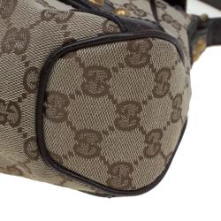 Pre Owned حقيبة كتف غوتشي هورسبيت كانفاس GG بيج