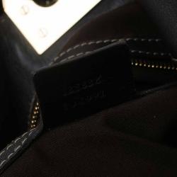 Pre Owned Gucci Beige Monogram Canvas Large Indy Top Handle Bag