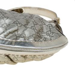 Pre Owned Gucci Light Gold Guccissima Leather Medium Queen Hobo