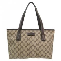Pre Owned حقيبة غوتشي كانفاس GG بني
