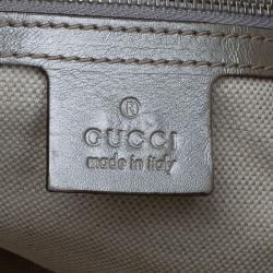 مملوكة مسبقًا حقيبة غوتشي جاكي أو كانفاس GG أمبرايم فضية