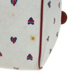 مملوكة مسبقًا حقيبة غوتشي بوسطن فالانتاينز داي جوي سوبريم GG بيضاء