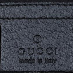 Pre Owned حقيبة غوتشي ويب تريشر بوسطن كبيرة كانفاس أسود GG و جلد