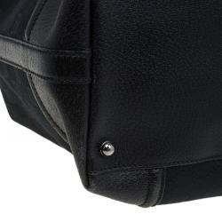 Pre Owned حقيبة غوتشي ويب تريشر بوسطن كبيرة كانفاس أسود GG و جلد