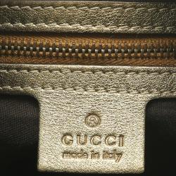 Pre Owned حقيبة غوتشي قلب بابسوكا كانفاس مقوى كريستال GG عاجية/ بيج