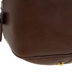 مملوكة مسبقًا حقيبة غوتشي بوسطن جوكي جلد وكانفاس GG بنية/ بيج