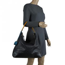 Pre Owned Gucci Black Guccissima Leather Cheer Hobo