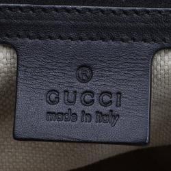 Pre Owned Gucci Black Guccissima Leather Cheer Hobo