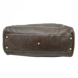 Pre Owned Gucci Dark Brown Guccissima Leather Large New Pelham Tote