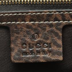 Pre Owned Gucci Dark Brown Guccissima Leather Large New Pelham Tote