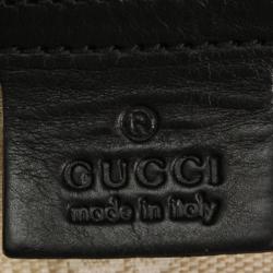 مملوكة مسبقًا Gucci Black Leather Soft Stirrup Shoulder Bag