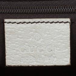 Pre Owned Gucci Beige/Off White GG Canvas and Leather Princy Boston Bag