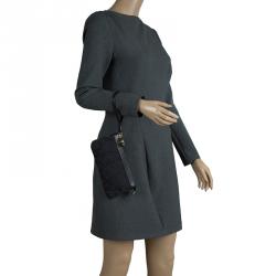 مملوكة مسبقًا Gucci Black GG Canvas Interlocking G Wristlet Pouch