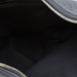 Pre Owned Gucci Black Leather Horsebit Embossed Buckle Hobo