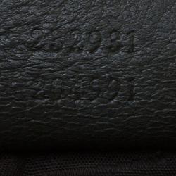 Pre Owned Gucci Dark Green Pebbled Leather Large Wave Hobo