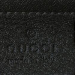 Pre Owned Gucci Dark Green Pebbled Leather Large Wave Hobo