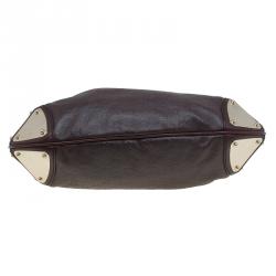 Pre Owned Gucci Dark Burgundy Guccissima Leather Medium Babouska Indy Top Handle Bag