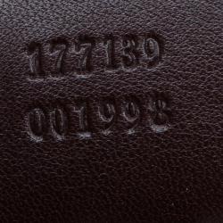 Pre Owned Gucci Dark Burgundy Guccissima Leather Medium Babouska Indy Top Handle Bag