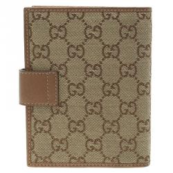 Gucci Beige GG Canvas Heart Ring Agenda