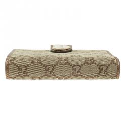 Gucci Beige GG Canvas Heart Ring Agenda