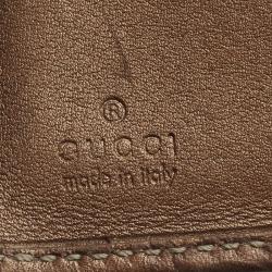 Gucci Bronze Guccissima Leather Heart Card Holder