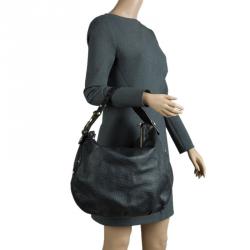 Pre Owned حقيبة غوتشي هورسبيت بيلهام جلد غوتشيسيما سوداء