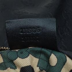 Pre Owned حقيبة غوتشي هورسبيت بيلهام جلد غوتشيسيما سوداء