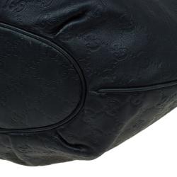 Pre Owned حقيبة غوتشي هورسبيت بيلهام جلد غوتشيسيما سوداء