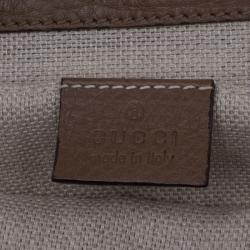 مملوكة مسبقًا حقيبة كلاتش غوتشي غرينيتش جلد وثعبان بنية