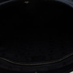 Pre Owned Gucci Grey/Black Leather Large Queen Hobo