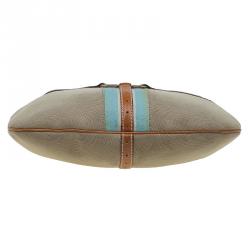 Pre Owned Gucci Beige/Brown Canvas Vintage Web Reins Hobo