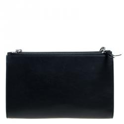 Pre Owned حقيبة كتف غوتشي GG متشابك متوسطة جلد سوداء