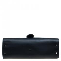 Pre Owned حقيبة كتف غوتشي GG متشابك متوسطة جلد سوداء