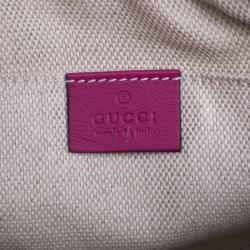 Pre Owned حقيبة كتف غوتشي سوهو ديسكو صغيرة جلد لامع أرجوانية